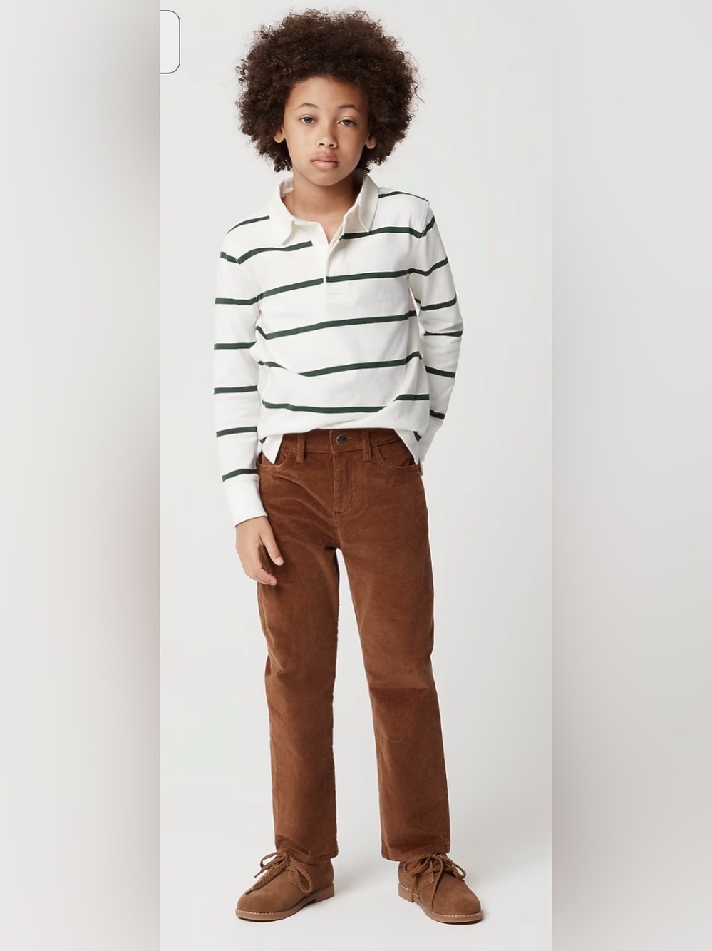 Crewcuts Brown Stretch Corduroy Pants, 6